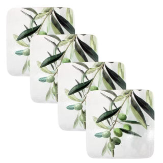 Olive Leaf Ceramic Coaster