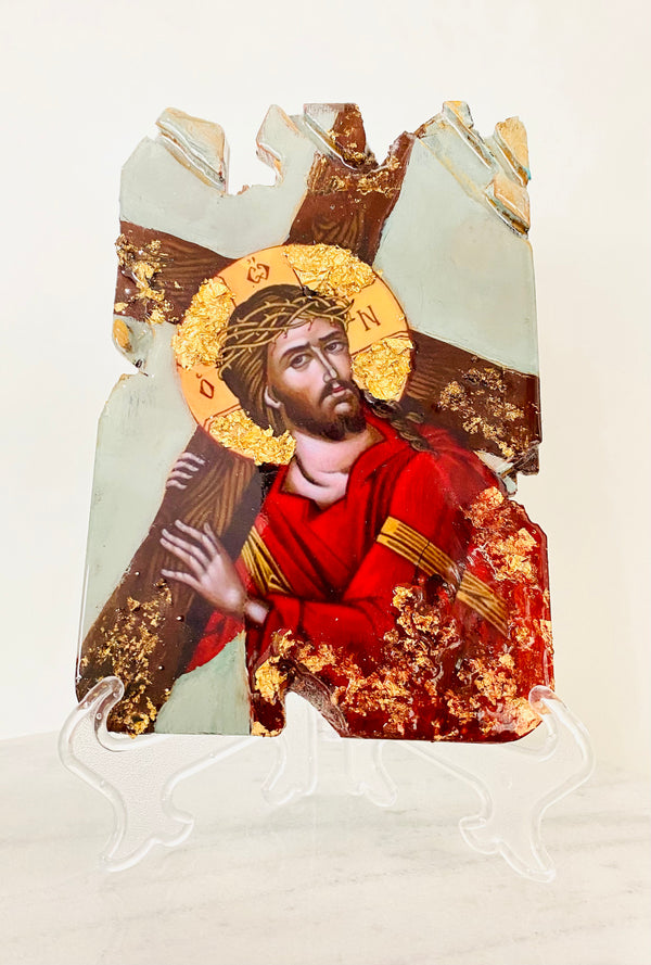Handmade Resin Easter Jesus Icon