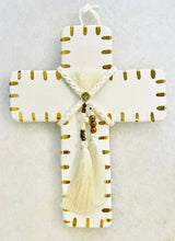 Ceramic White and Gold Cross