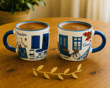 Island Doorways and Bougainvillea Espresso Mugs