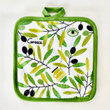 Olive Mati Pot Holder and Oven Glove