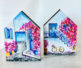 Hand Painted Greek Island Art Decor