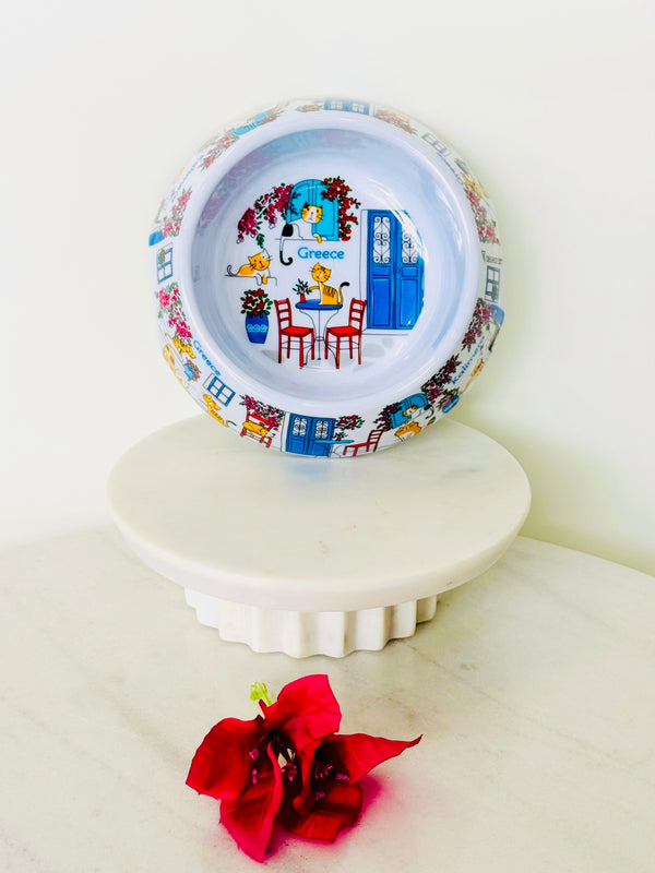 Greek Island Inspired Pet Bowl