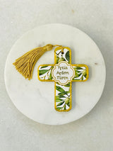 Greek Wishes Olive Small Cross