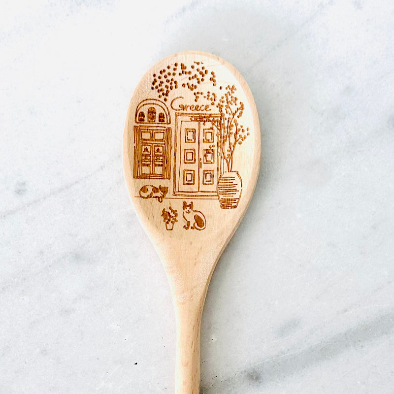 Greek Inspired Wooden Spoon