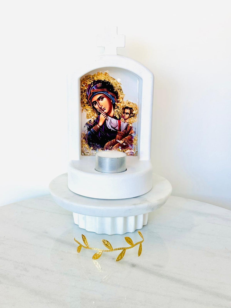 Panayia & Baby Jesus Icon Alter Dome