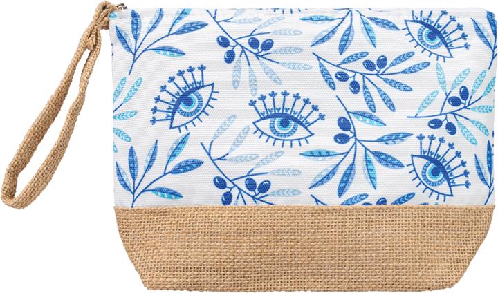 Blue & White Mati Olive Branch Pouch
