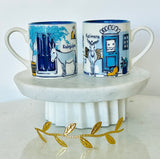 Blue Kalimera Donkey Mug