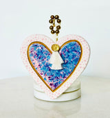 Ceramic Heart Decor - Pink & Blue