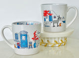 Large Donkey and Cat Mug with Interior Design