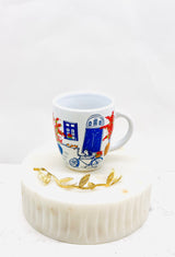 Greek Door and Cat Mini Cappuccino Mug