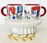 Island Doorways and Bougainvillea Espresso Mugs