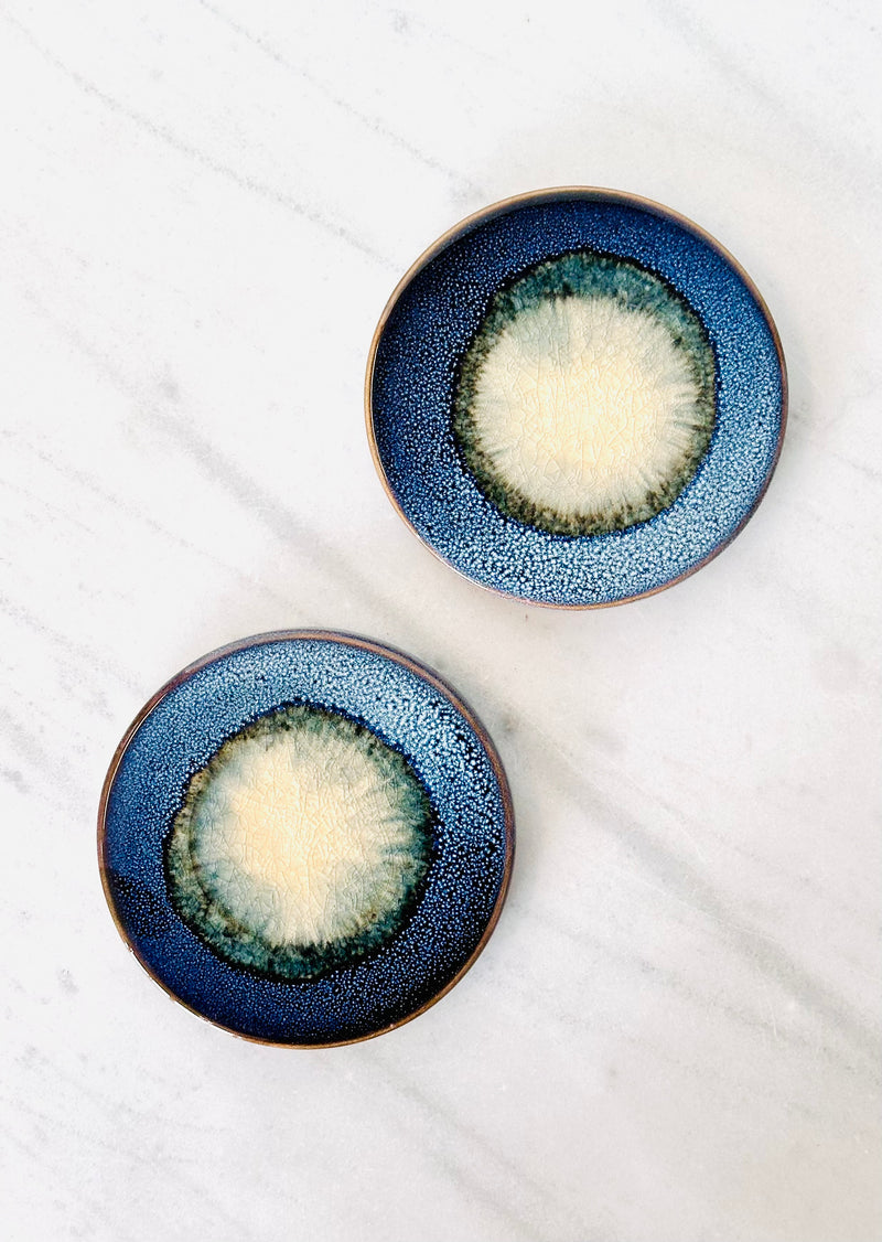 Blue Two Tone Ceramic Coaster