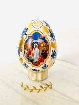 Anastasi Blue & Gold Easter Egg Decor - X-Large