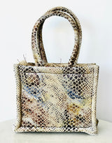 Sorena Snakeskin Mini Tote Bag