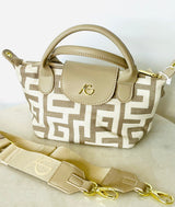 Meander Handbag with Clutch