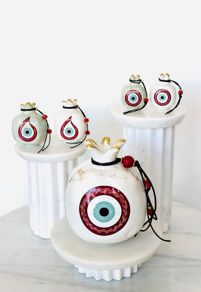 Red & Turquoise Mati Pomegranate - Mini