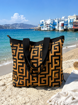Toffee Meander Tote Bag