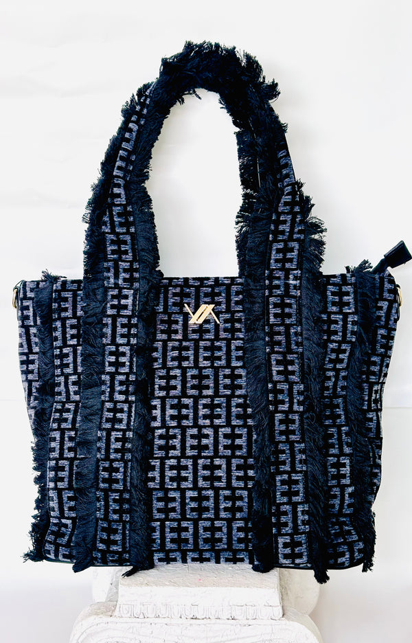 Black Grecian Tote Bag