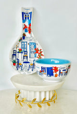 Greek Island Spoon Holder and Bowl