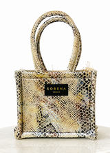 Sorena Snakeskin Mini Tote Bag