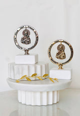 Greek Wishes Marble Decor with Panayia & Jesus