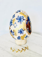 Anastasi Blue & Gold Easter Egg Decor - X-Large