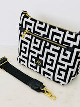 Meander Twin-Zip Bag - Black