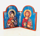 Panayia & Baby Jesus Book Icon - Blue
