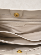 Beige/White Meander Large Bag