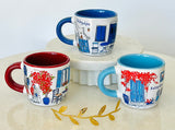 Island Doorways and Bougainvillea Espresso Mugs