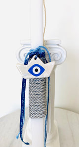 White Mati Boat Pendant Lambatha Easter Candle
