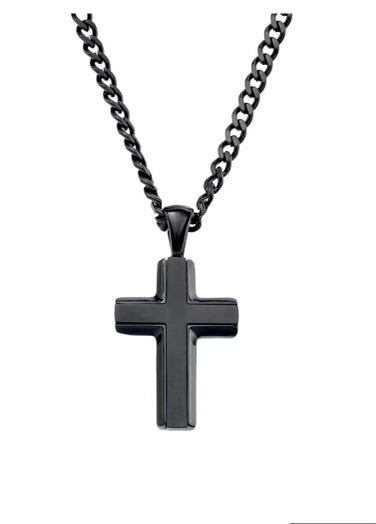 Black Men’s Cross Necklace