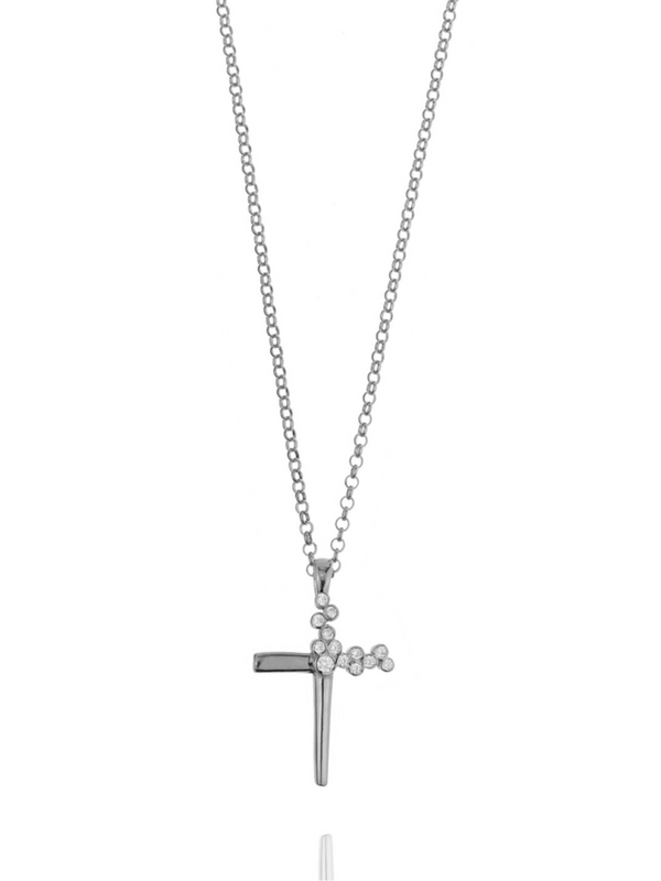 Sofia Silver Cross Necklace