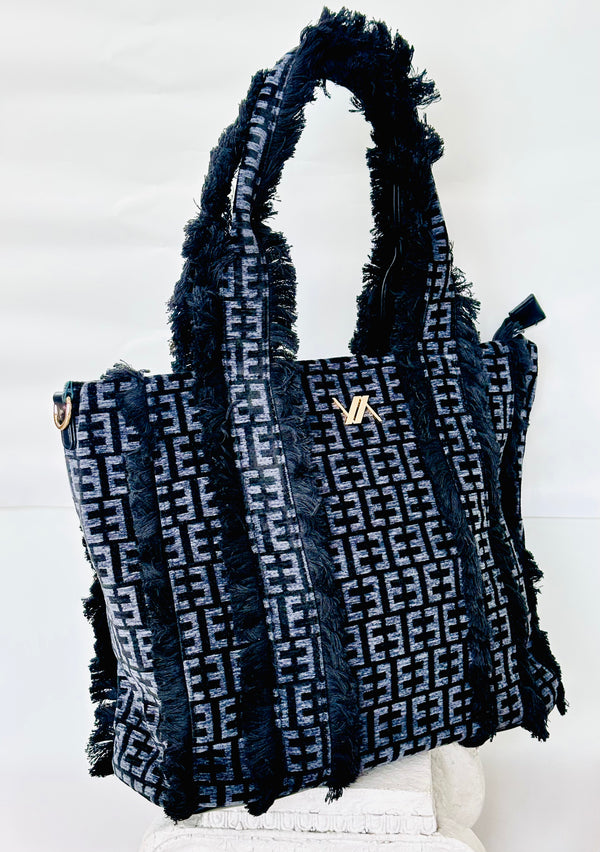 Black Grecian Tote Bag