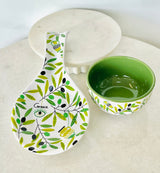 Olive Mati Spoon Holder and Bowl