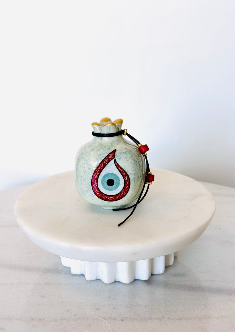 Red & Turquoise Mati Pomegranate - Mini