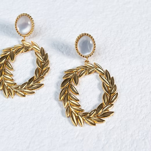 Olympia Gemstone Earrings Gold