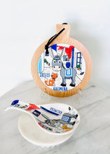 Greek Donkey and Cat Kalimera Spoon Rest