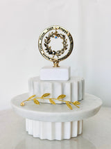 Greek Wishes Marble Decor with Olive Branch