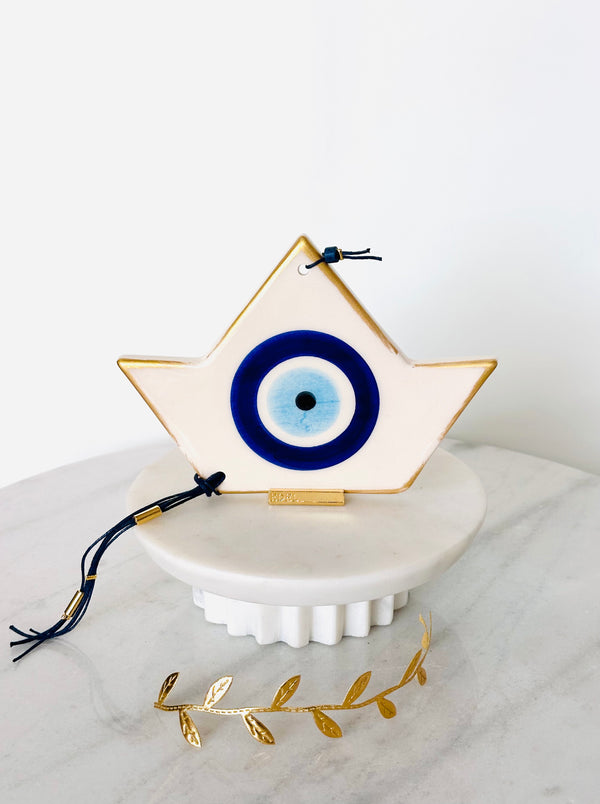 Cobalt Blue Boat Mati Decor