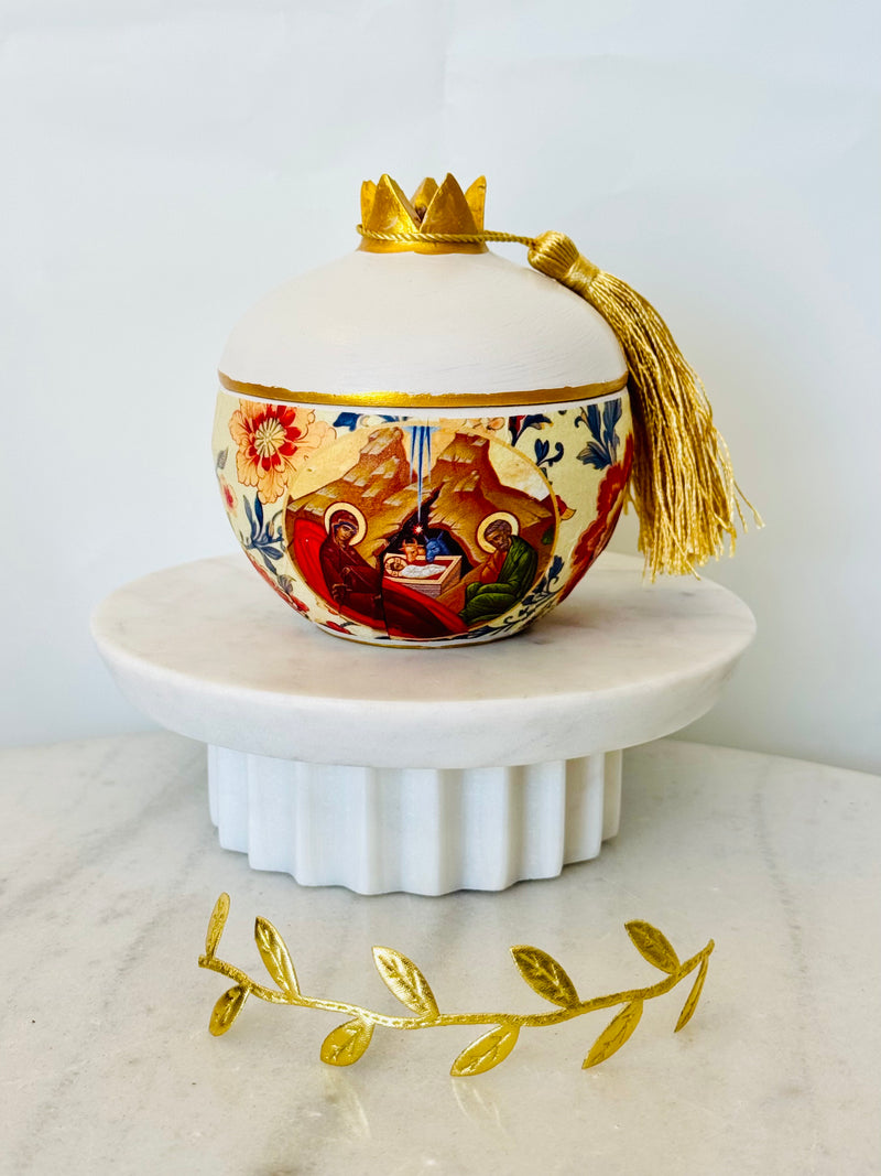 Nativity Scene Trinket Pomegranate
