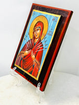 Panayia and the Seven Swords Blue Icon