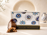 Greek Mati Handcrafted Backgammon Set