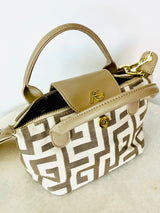 Meander Handbag with Clutch