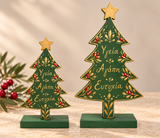 PRE-ORDER Hand-Painted Greek Wishes Christmas Tree - Olive