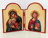 Panayia & Jesus Book Icon - Beige