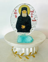 Saint Paisios Glass Icon