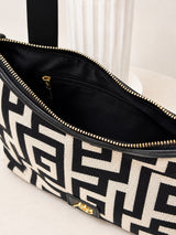 Black/Beige Meander Adjustable Bag