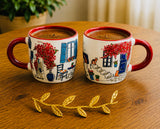Island Doorways and Bougainvillea Espresso Mugs
